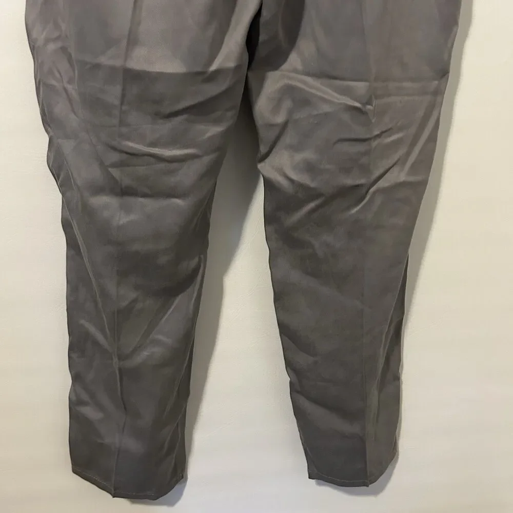 Sundance Women's Gray Tencel Pleated High Rise Straight Pants Size 12 Office - Picture 8 of 11